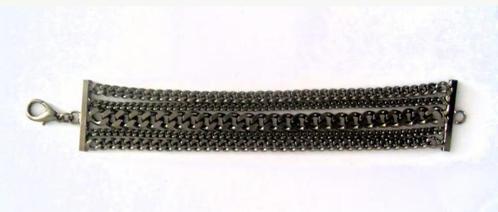 Stoere armband / armbandje grijs / 5 in 1 armband, Sieraden, Tassen en Uiterlijk, Armbanden, Zo goed als nieuw, Grijs, Ophalen of Verzenden