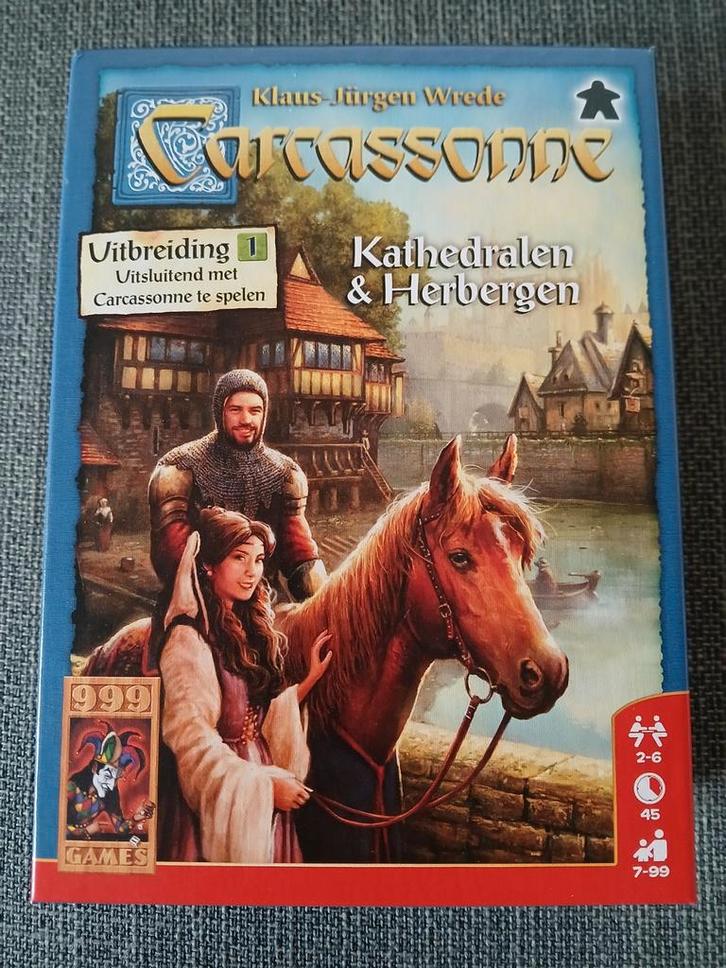Carcassonne Kathedralen & Herbergen - Zo Goed Als Nieuw!, Hobby en Vrije tijd, Gezelschapsspellen | Bordspellen, Zo goed als nieuw