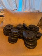 Kunststof gewichten set: 2.5kg, 1kg, 1.25kg, Ophalen of Verzenden, Gebruikt, Armen, Halterschijven