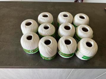 10 x Durable haakkatoen nr. 6 vissergaren, wit, beschikbaar voor biedingen