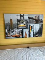 canvasdoek Times Square stadsfoto's en gele taxi+meer deco's, Ophalen of Verzenden