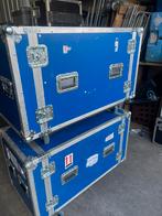 Flightcase 19Inch 12HE Double doors + Bleu Wheels Case nr.18, Ophalen, Zo goed als nieuw, Speaker of Versterker, Flightcase