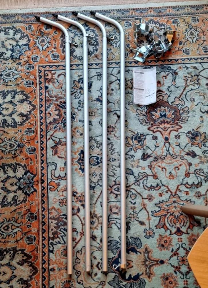 4 telescoopstangen voor kattennet balkon, Dieren en Toebehoren, Katten-accessoires, Zo goed als nieuw, Ophalen