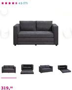 z.g.a.n. donker grijze slaapbank, Huis en Inrichting, Slaapkamer | Slaapbanken, Ophalen, Tweepersoons, Zo goed als nieuw, 120 cm