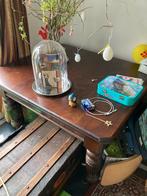 Prachtige antieke eettafel uitschuifbaar en met wielen, Ophalen