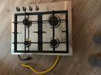 Gasplaat RVS Pelgrim, Ophalen, 4 kookzones, Zo goed als nieuw, Inbouw