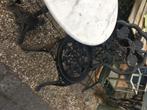 Franse bistro set marmer/ gietijzer, Ophalen, Gebruikt