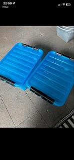 2 Blauwe Opbergboxen - Xenos, Huis en Inrichting, Ophalen of Verzenden, Gebruikt, Kunststof