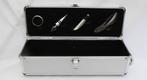 luxe Aluminium wijnkist en wijn accesoires verjaardag cadeau, Ophalen of Verzenden, Nieuw, Minder dan 50 cm, Minder dan 50 cm