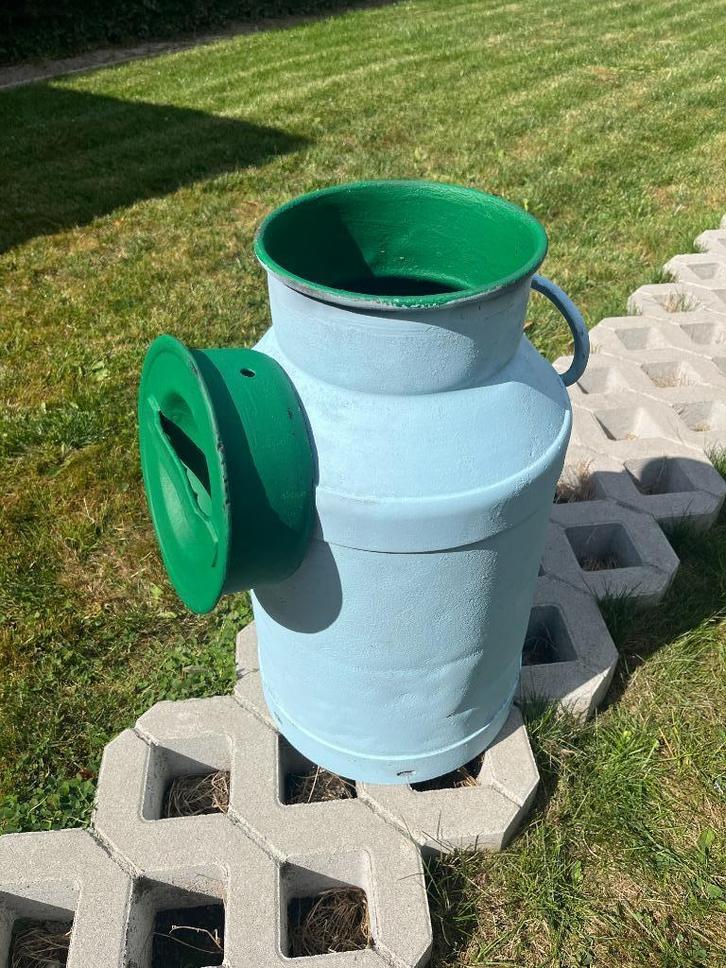 Melkbus Grijs geverfd en zonder roest ideaal voor carbid, Tuin en Terras, Tuinwanddecoratie, Zo goed als nieuw, Ophalen of Verzenden