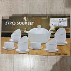 27-delige Soepset - Nieuwstaat!, Huis en Inrichting, Keuken | Servies, Ophalen, Keramiek, Zo goed als nieuw, Effen