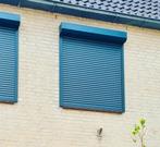 Antraciet blauwe rolluiken met band, Ophalen, Overige kleuren, 100 tot 150 cm, 100 tot 150 cm