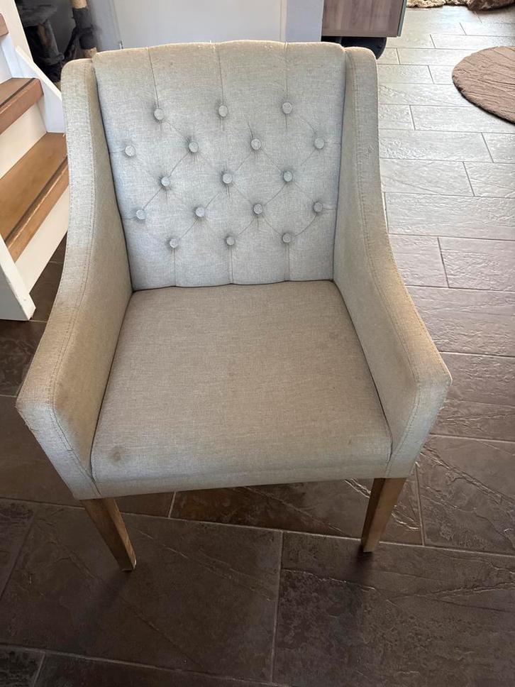 Goossens Eetkamerstoelen + Bank - Prima Staat!, Huis en Inrichting, Stoelen, Gebruikt, Vier, Stof, Overige kleuren, Ophalen of Verzenden
