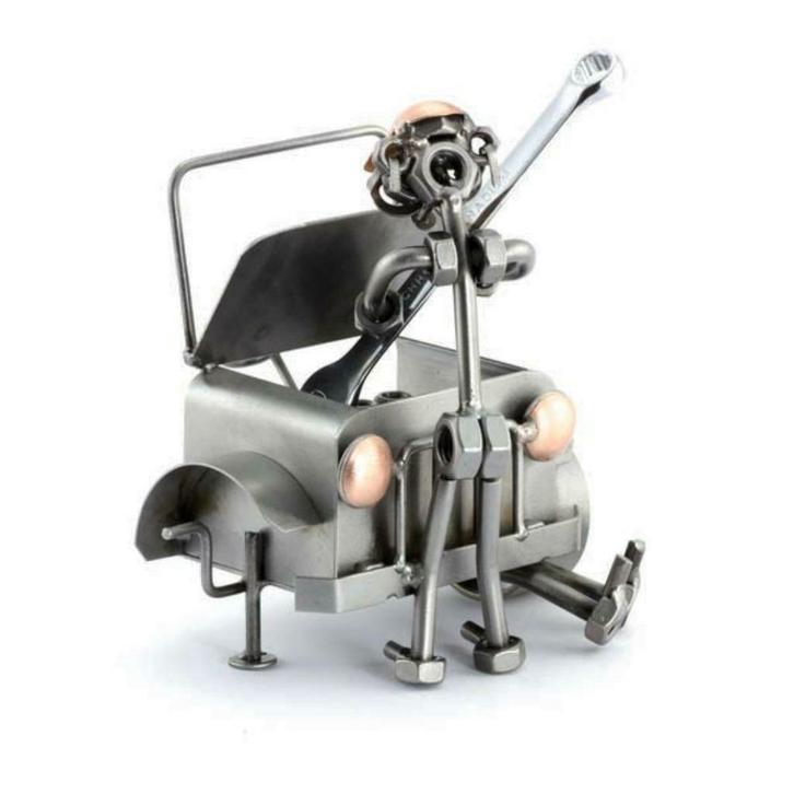 Automonteur beeldje - monteur, auto, garage, reparatie, kado, Verzamelen, Beelden en Beeldjes, Ophalen of Verzenden