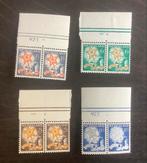 Nederland 261/264 paar postfris ets plaat nummer schaars, Postzegels en Munten, Ophalen of Verzenden