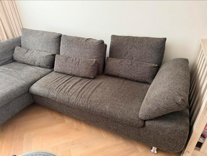 Montel bank, antraciet grijs. Vertstelbare leuning., Huis en Inrichting, Banken | Bankstellen, Gebruikt, Driepersoons, 75 tot 100 cm