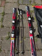 Skies met skistokken en skihoes, Sport en Fitness, Skiën en Langlaufen, Ophalen, 160 tot 180 cm, Fischer, Zo goed als nieuw