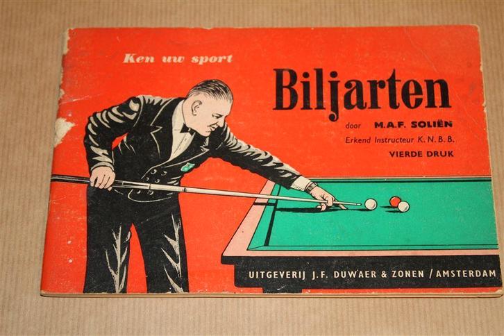 Biljarten. Soliën. 3e druk ca. 1970., Boeken, Sportboeken, Gelezen, Watersport en Hengelsport, Ophalen of Verzenden