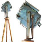 (AANBIEDING!) vintage industriële spot XL spot vloerlamp, 150 tot 200 cm, Gebruikt, Ophalen, Glas