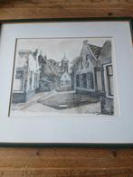 Oud Velsen - Bob Brobbel (40x35 cm), Antiek en Kunst, Kunst | Tekeningen en Foto's, Ophalen