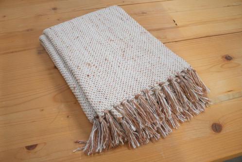 Plaid woondeken Masuma Light & Living naturel 130x170, Huis en Inrichting, Woonaccessoires | Plaids en Woondekens, Zo goed als nieuw