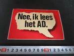 sticker krant - NEE ik lees het AD, Ophalen, Zo goed als nieuw, Bedrijf of Vereniging