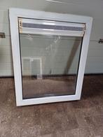 Kunststof kozijn 99.5 bij 79.5 HR++ wit ventilatierooster, Kunststof, Gebruikt, Raamkozijn, Inclusief glas