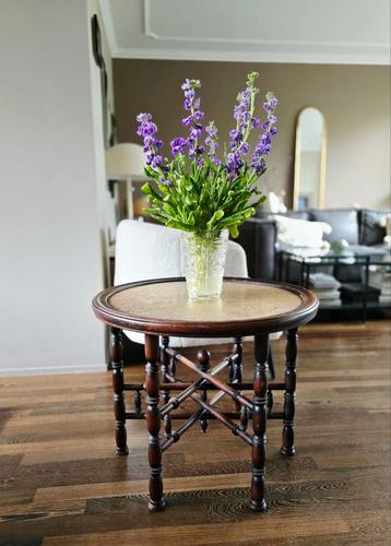 Antieke rokerstafel met koper blad SALE beschikbaar voor biedingen