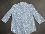 dames blouse wit met blauwe stippen, maat 42, Erfo, Erfo, Ophalen of Verzenden, Zo goed als nieuw, Maat 42/44 (L)