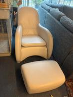 mooie design fauteuil met voetbankje schatkamer arnhem, Ophalen, Gebruikt, 75 tot 100 cm, X