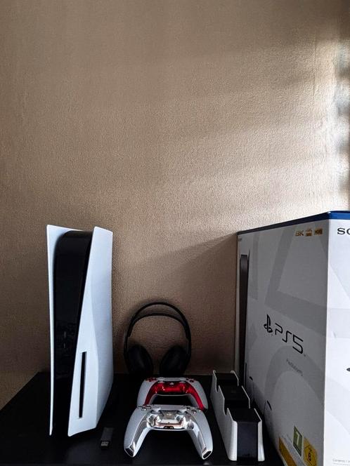 PS5  incl. extra’s | lees beschrijving, Spelcomputers en Games, Spelcomputers | Sony PlayStation 5, Zo goed als nieuw, Ophalen of Verzenden