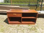 Vintage 1960 1970 tv meubel lage kast houten handgreep lade, Ophalen, Gebruikt, 25 tot 50 cm, Minder dan 100 cm