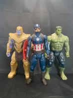 Marvel Actiefiguren Set: Hulk, Captain America, Thanos 30cm, Ophalen of Verzenden, Zo goed als nieuw