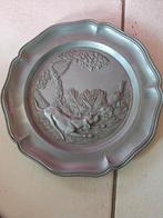 Tinnen bordje met jachttafreel, Antiek en Kunst, Antiek | Tin, Ophalen of Verzenden