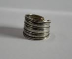 Vintage brede Bali ring van 925 zilver, 20 of groter, Ophalen of Verzenden, Zo goed als nieuw, Dame