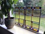 2 mooie antiek glas in lood ramem, Ophalen of Verzenden