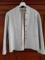 Mooi roomwit, leren jasje, maat 42, Kleding | Dames, Jasjes, Kostuums en Pakken, Wit, Maat 42/44 (L), Ophalen of Verzenden, Zo goed als nieuw