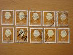 Juliana en profil 9x NVPH 630 – 60 cent, Postzegels en Munten, Postzegels | Nederland, Ophalen of Verzenden, Na 1940, Gestempeld