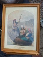 Volendamse Prent in Lijst - Provincie Noord-Holland, Antiek en Kunst, Ophalen of Verzenden