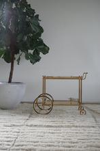 Spectaculaire antieke messing bar cart, Ophalen of Verzenden