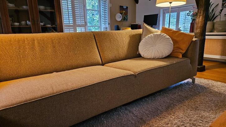 Hoekbank (groot) Henders & Hazel, Huis en Inrichting, Banken | Complete zithoeken, Gebruikt, Hout, Metaal, Stof, Ophalen