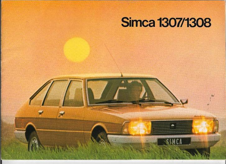 Brochure SIMCA 1307 / 1308, 1976 (NL)., Boeken, Auto's | Folders en Tijdschriften, Gelezen, Overige merken, Ophalen of Verzenden