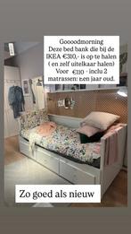 Ikea bedbank, 85 tot 100 cm, Ophalen of Verzenden, Zo goed als nieuw, Matras