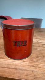 Thee blik, kleur ossenrood €10,-, Ophalen of Verzenden, Gebruikt, Overige, Overige merken