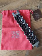 Stoere leren armband Uno de 50, Ophalen of Verzenden, Zo goed als nieuw, Zilver, Zilver