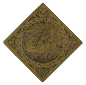 Penning Elias Voet : Slag bij Nieuwpoort en Waterloo, 1910 beschikbaar voor biedingen