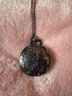 Lange ketting met horloge, Ophalen, Zwart, Overige materialen