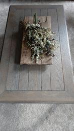 Salontafel - vergrijst eiken - 1 lade - 119 X 70 X 45 cm, Ophalen, Gebruikt, 100 tot 150 cm, Eikenhout
