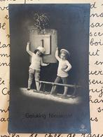 Gelukkig Nieuwjaar - getal 1 maretak slee (II), Ophalen of Verzenden, Voor 1920, Gelopen, Feest(dag)