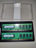 2x 1GB DDR2 PC2-5300U RAM Geheugen, Computers en Software, RAM geheugen, Gebruikt, Ophalen of Verzenden, DDR2, Desktop